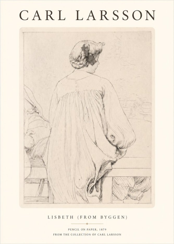 Carl Larsson Lisbeth (from Byggen) No1 - Plakat