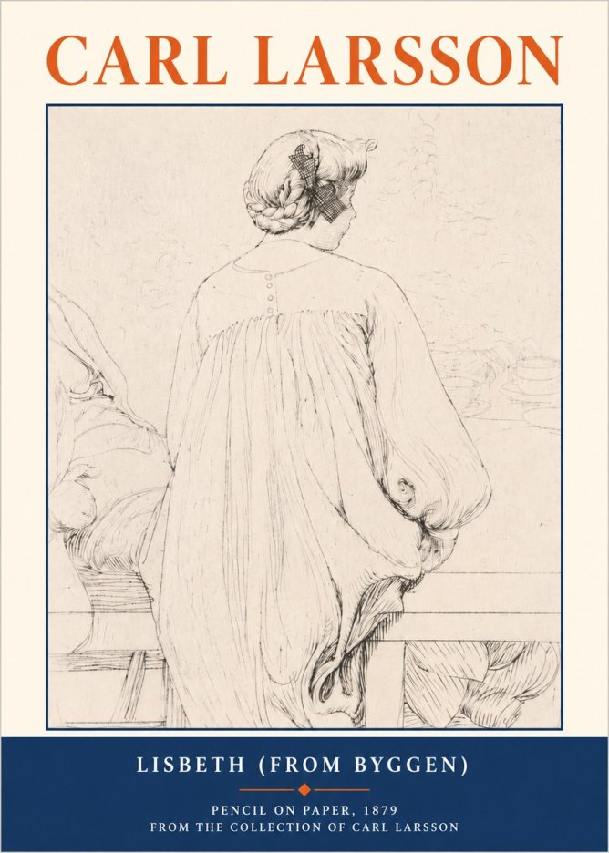 Carl Larsson Lisbeth (from Byggen) No3 - Plakat