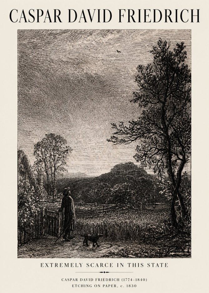 Caspar David Friedrich Extremely Scarce in This State No1 - Plakat