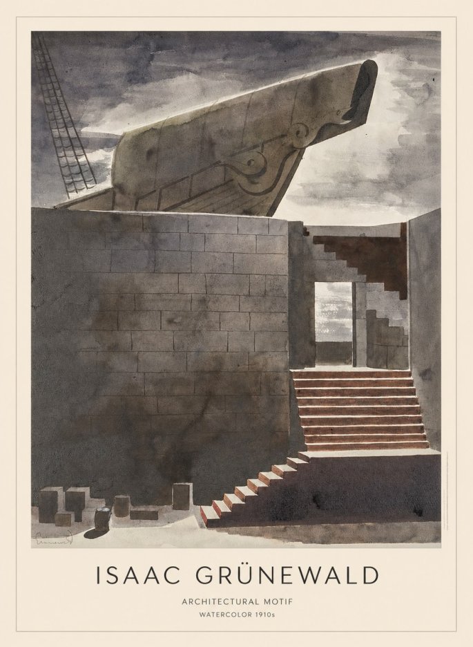 Isaac Grünewald Architectural Motif II No1 - Plakat