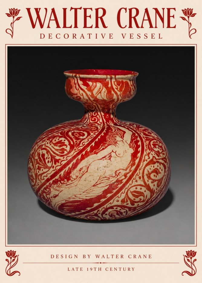 Walter Crane Decorative Vessel No5 - Plakat