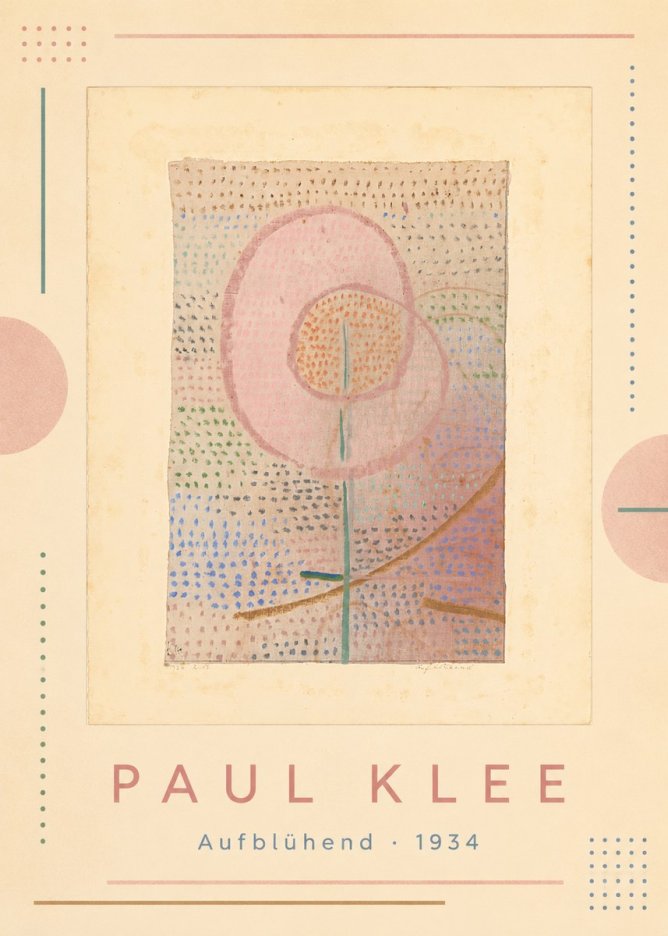 Paul Klee Aufblühend No1 - Plakat