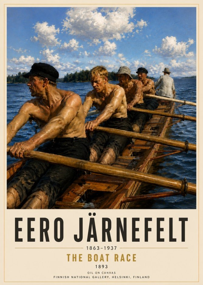 Eero Järnefelt The Boat Race No5 - Plakat