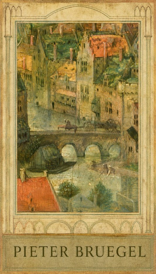 Pieter Bruegel Cityscape with Bridge No1 - Plakat