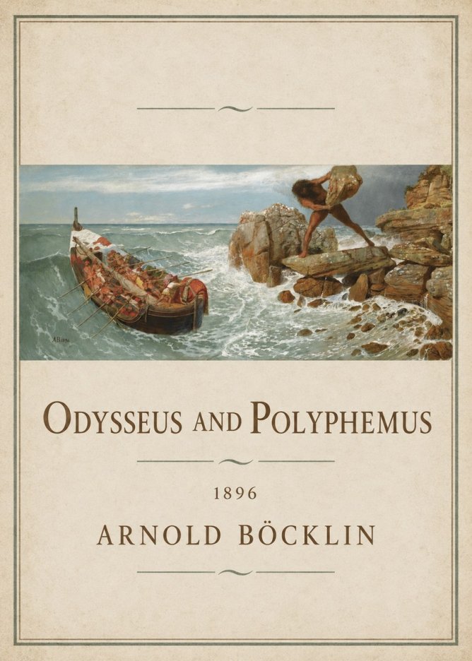 Arnold Böcklin Odysseus and Polyphemus No1 - Plakat