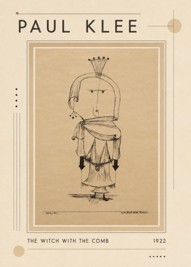 Paul Klee The Witch with the Comb No1 - Plakat