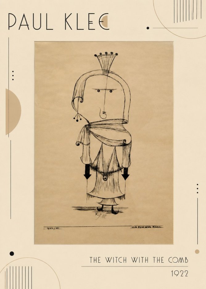 Paul Klee The Witch with the Comb No2 - Plakat