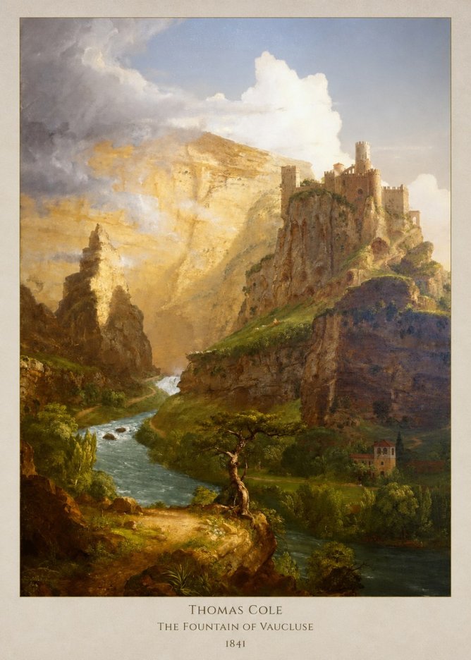 Thomas Cole The Fountain of Vaucluse I No6 - Plakat