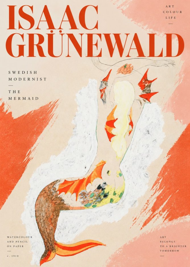 Isaac Grünewald The Mermaid No2 - Plakat
