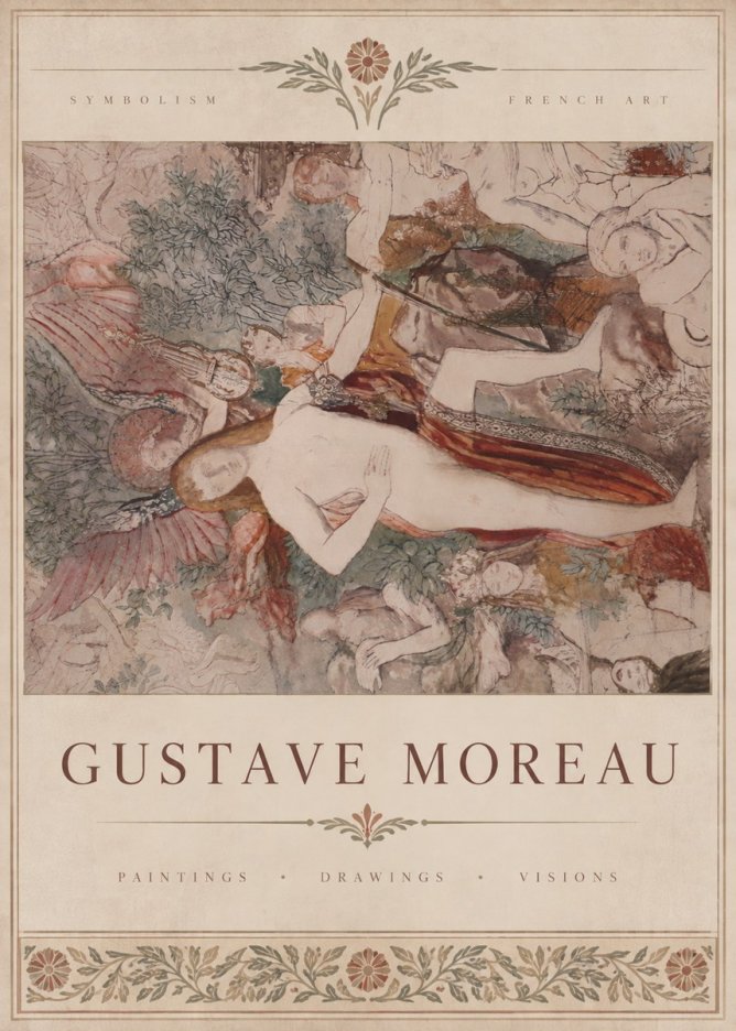 Gustave Moreau The Hymn to Beauty No5 - Plakat