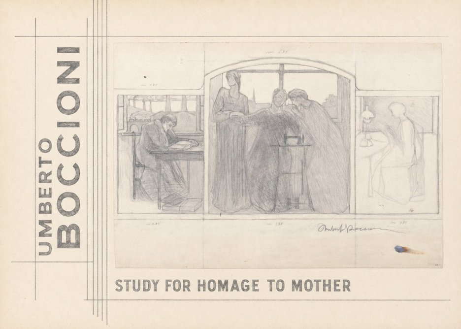 Umberto Boccioni Study for Homage to Mother No2 - Plakat