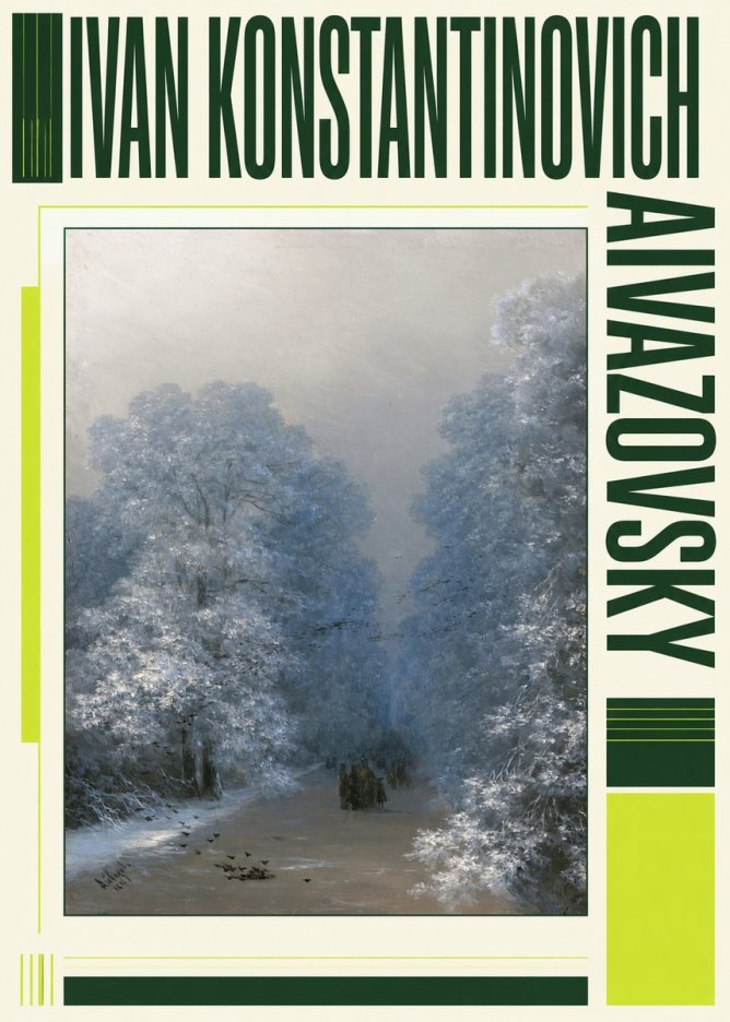 Ivan Konstantinovich Aivazovsky Winter Forest No6 - Plakat