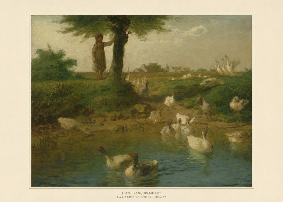 Jean-François Millet La Gardeuse D'oies No6 - Plakat