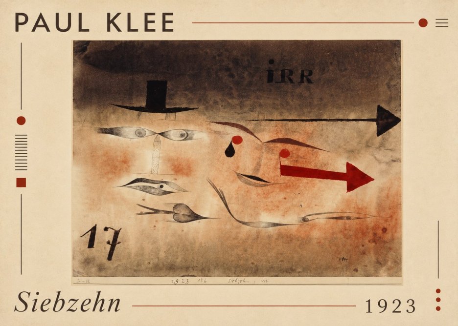 Paul Klee Siebzehn, Irr No1 - Plakat