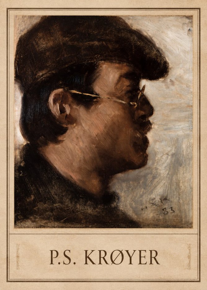 P.S. Krøyer Self-portrait with a Cap No2 - Plakat