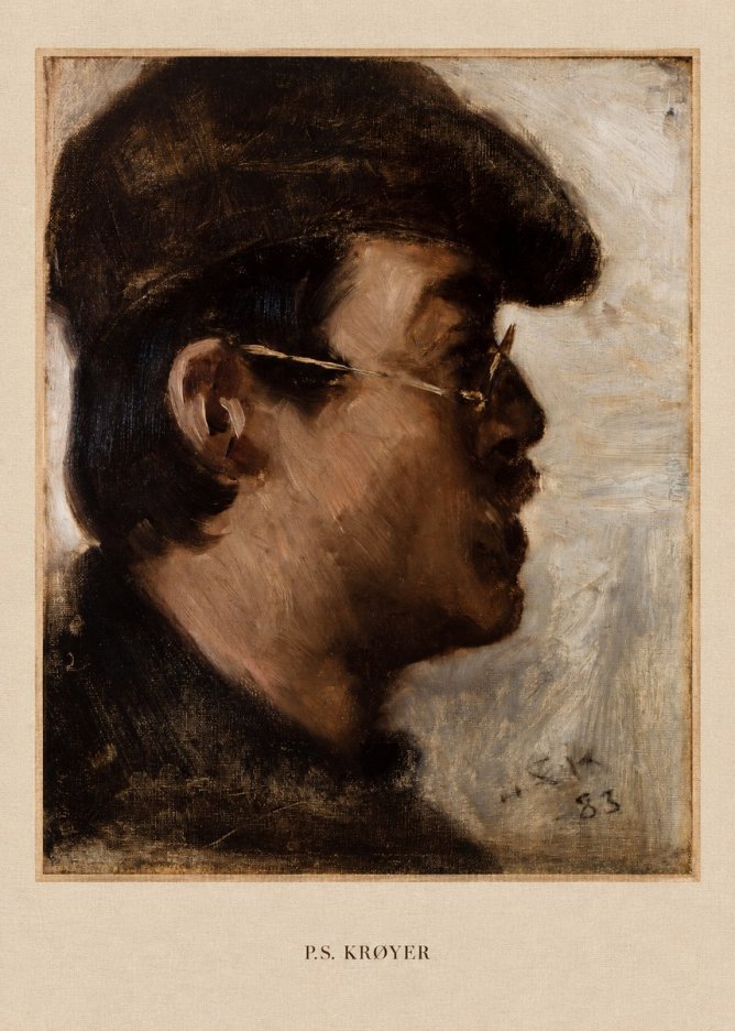 P.S. Krøyer Self-portrait with a Cap No5 - Plakat