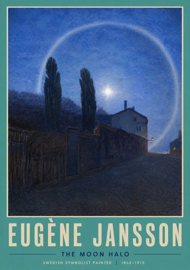 Eugène Jansson The Moon Halo No4 - Plakat