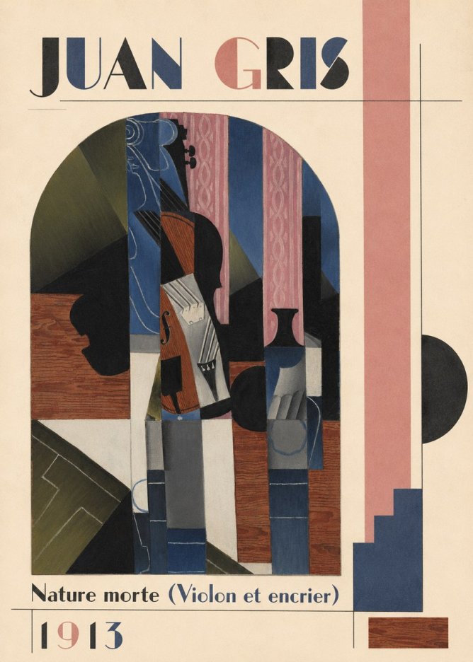 Juan Gris Nature Morte (Violon Et Encrier) No3 - Plakat
