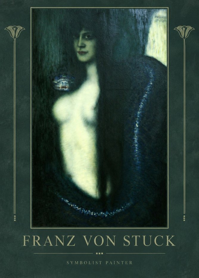 Franz von Stuck Die Sünde No2 - Plakat