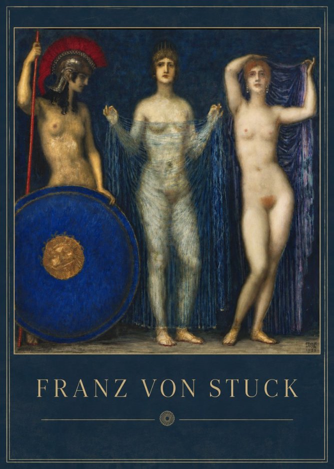 Franz von Stuck The Three Nudes No3 - Plakat