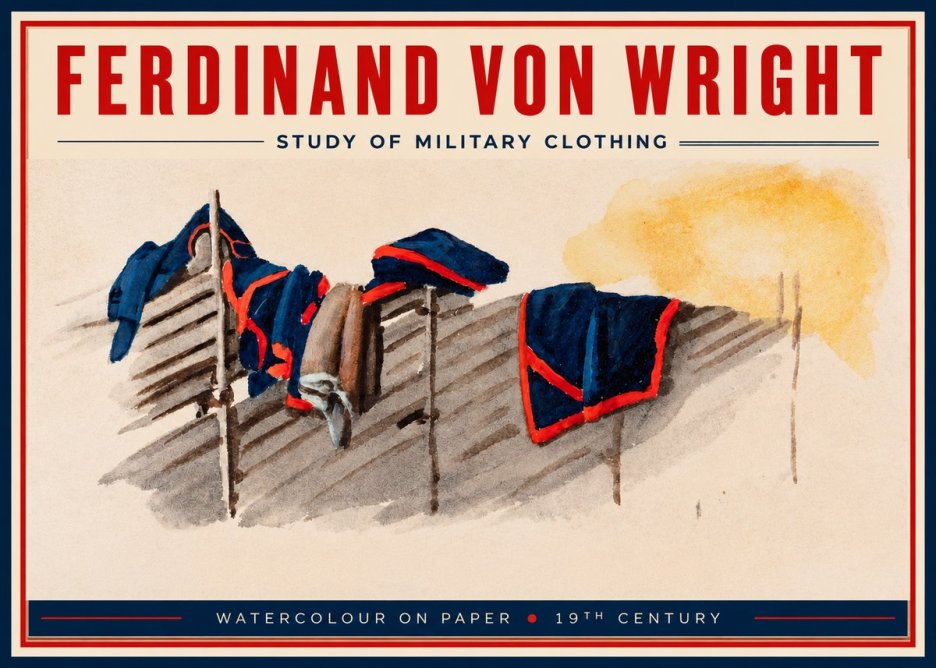Ferdinand von Wright Study of Military Clothing No2 - Plakat