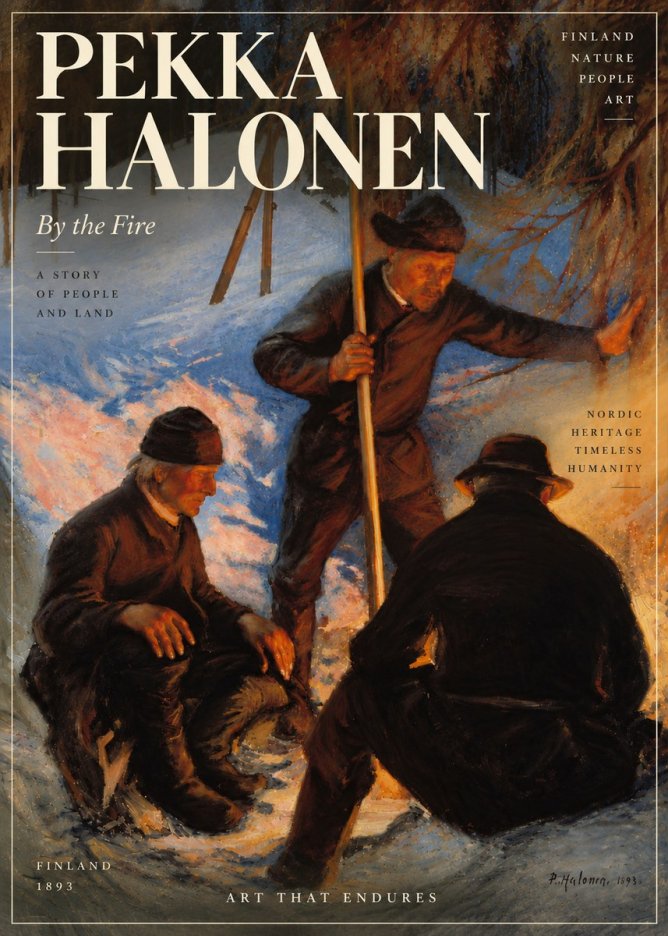Pekka Halonen By the Fire No6 - Plakat