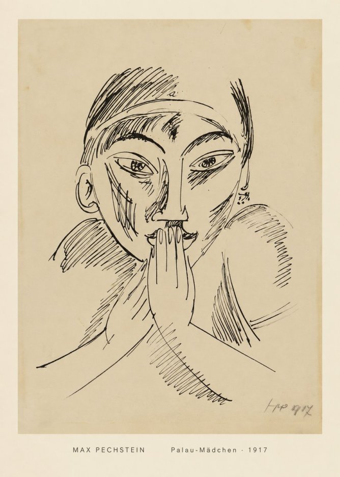Max Pechstein Palau-mädchen No4 - Plakat