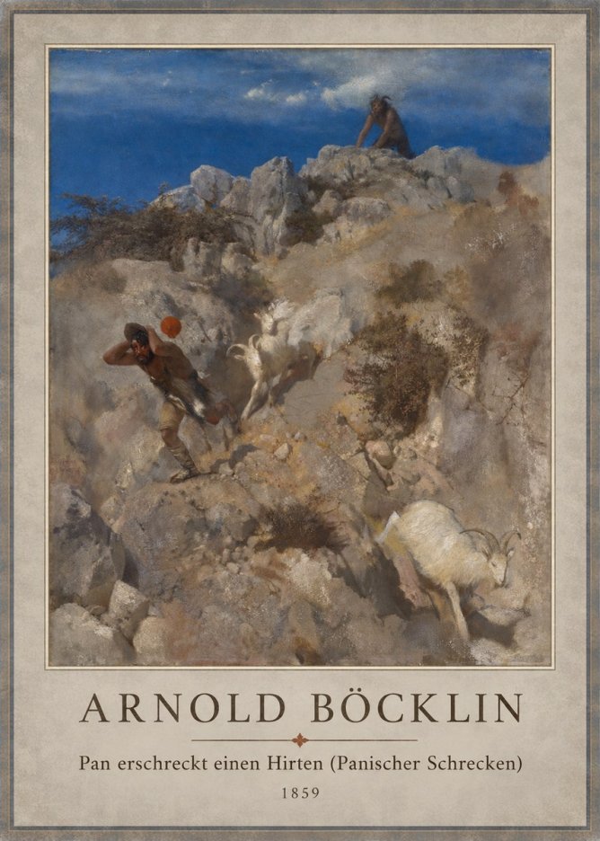 Arnold Böcklin Pan Erschreckt Einen Hirten (Panischer Schrecken) No1 - Plakat