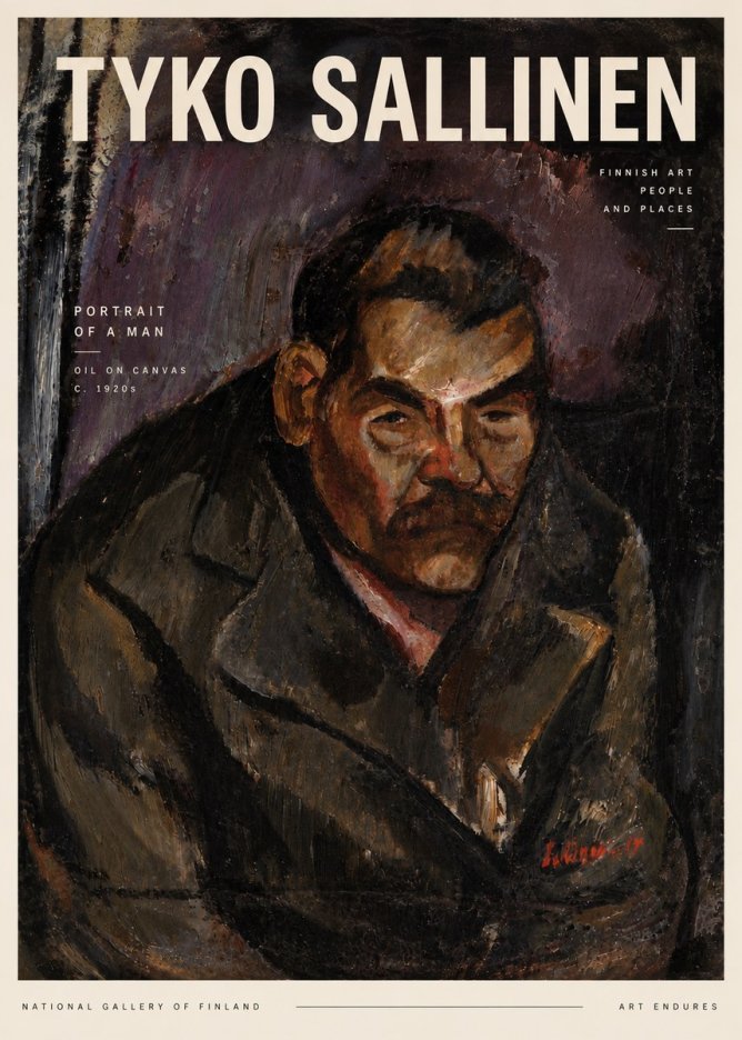 Tyko Sallinen Portrait of a Man V No5 - Plakat