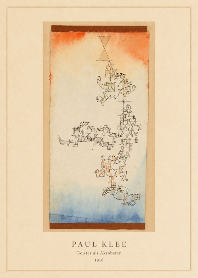 Paul Klee Geister Als Akrobaten No4 - Plakat