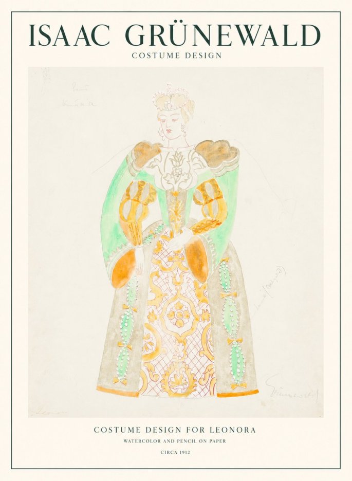 Isaac Grünewald Costume Design for Leonora No1 - Plakat