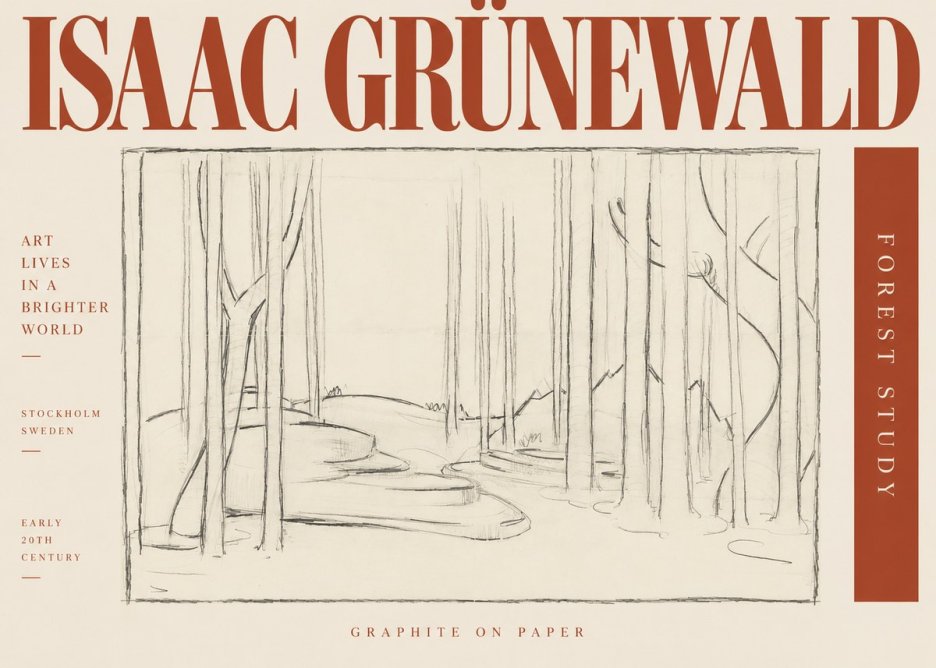 Isaac Grünewald Forest Path No3 - Plakat