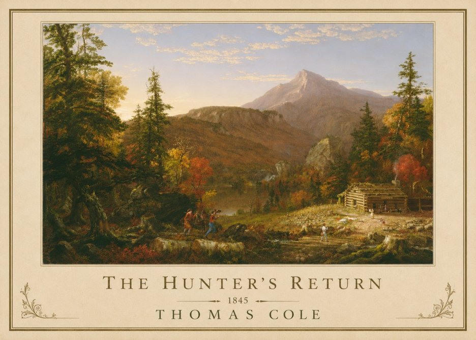 Thomas Cole The Hunter's Return II No3 - Plakat