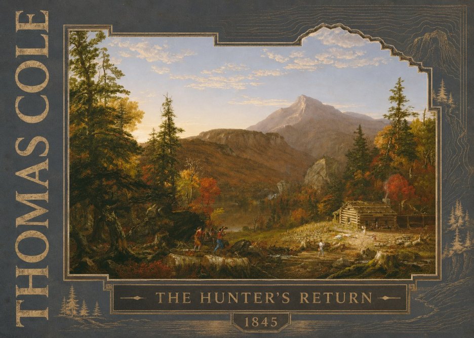 Thomas Cole The Hunter's Return II No5 - Plakat