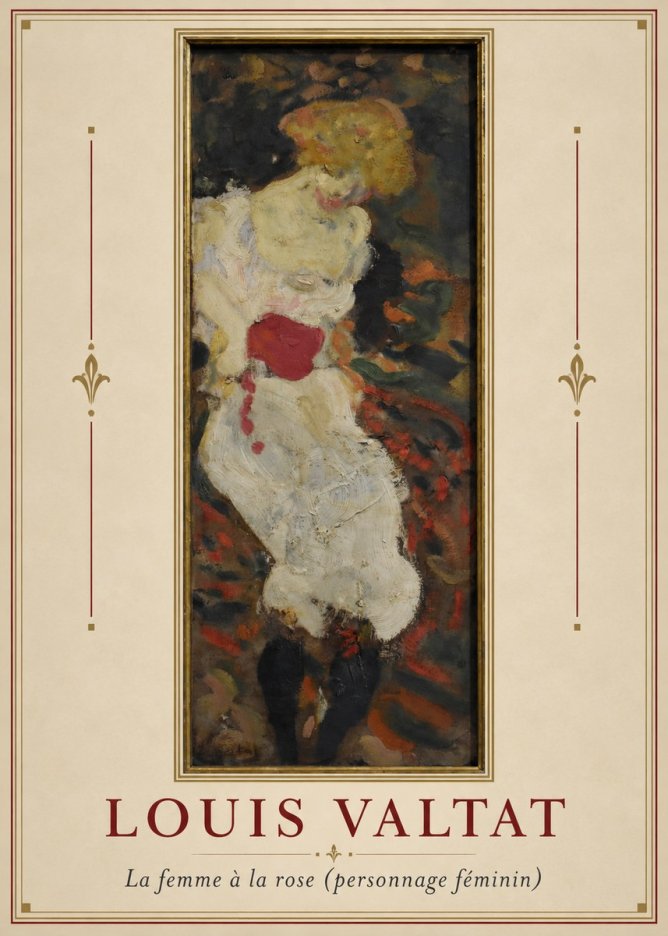 Louis Valtat La Femme À La Rose (Personnage Féminin) No2 - Plakat