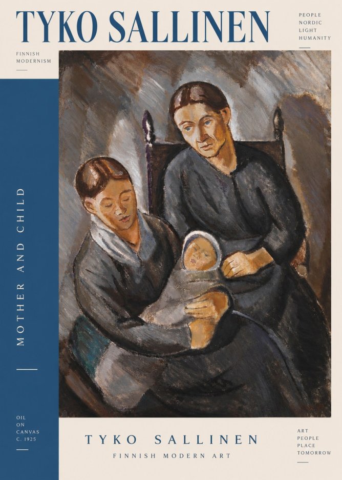 Tyko Sallinen Mother and Child No4 - Plakat