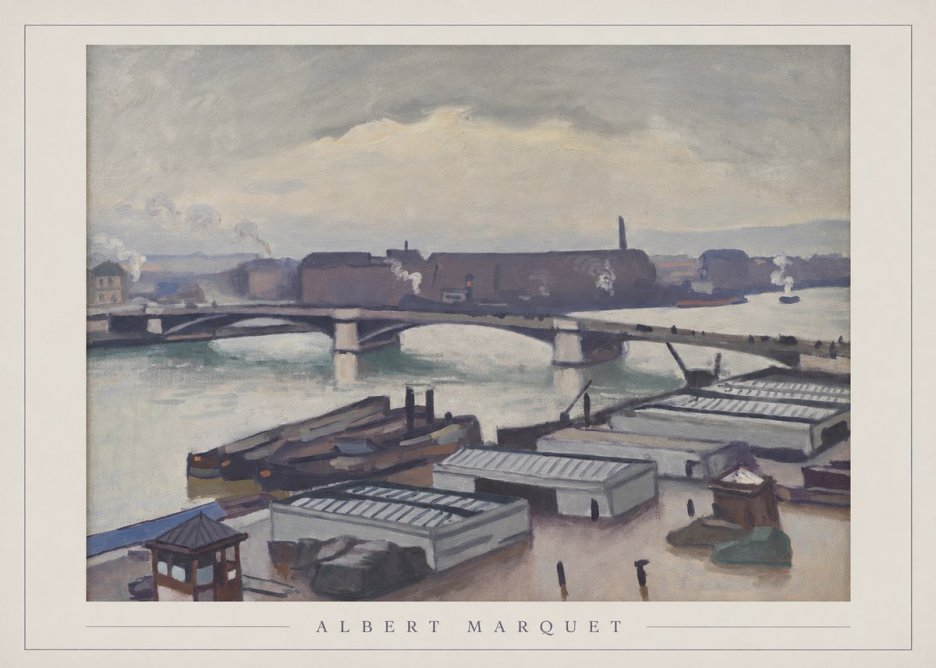 Albert Marquet River Scene, Paris No3 - Plakat