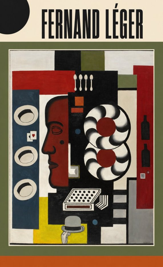 Fernand Léger Composition with Hand and Hats No5 - Plakat