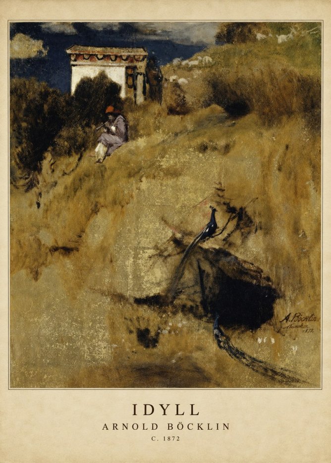 Arnold Böcklin Idyll - Fragment Eines Wandschirms No2 - Plakat
