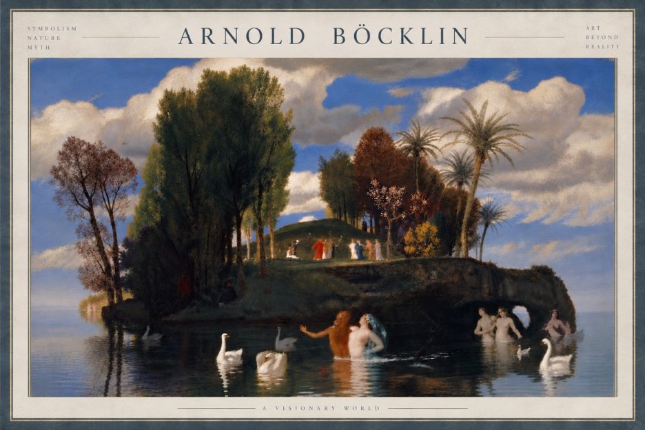 Arnold Böcklin The Island of Life No6 - Plakat