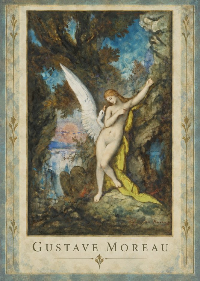 Gustave Moreau Leda and the Swan No5 - Plakat