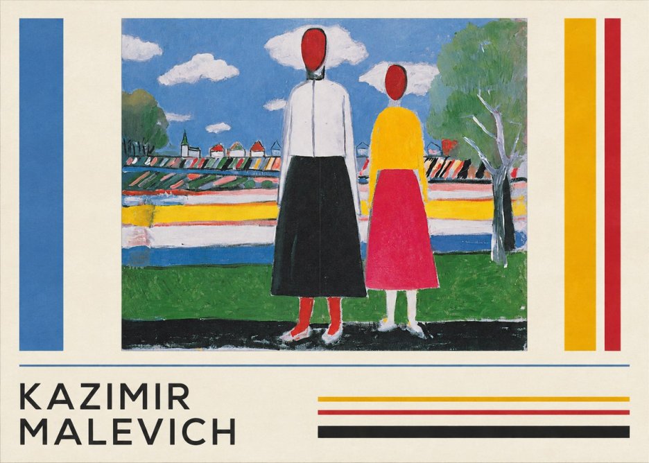 Kazimir Malevich Two Figures No3 - Plakat