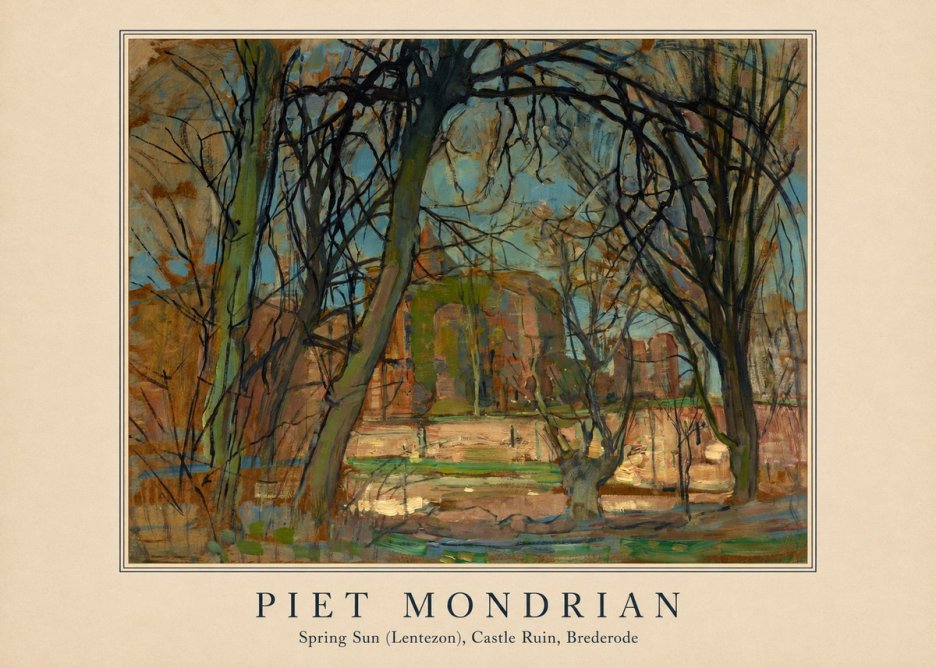 Piet Mondrian Spring Sun (Lentezon), Castle Ruin, Brederode No4 - Plakat