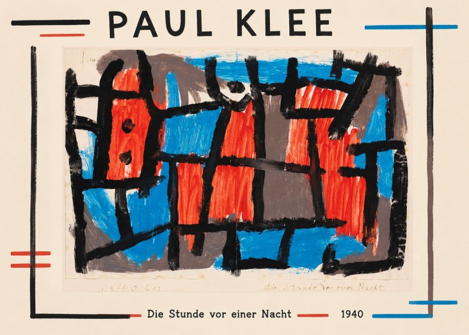 Paul Klee Die Stunde Vor Einer Nacht No1 - Plakat