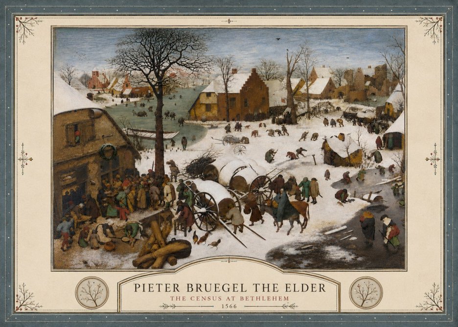 Pieter Bruegel The Census at Bethlehem IV No4 - Plakat