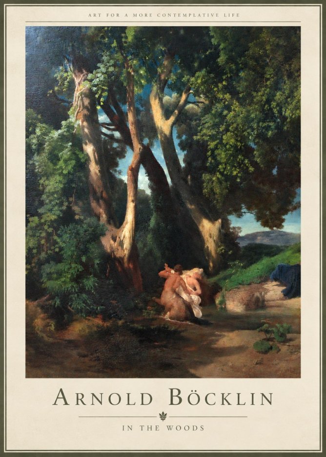 Arnold Böcklin In the Woods No4 - Plakat