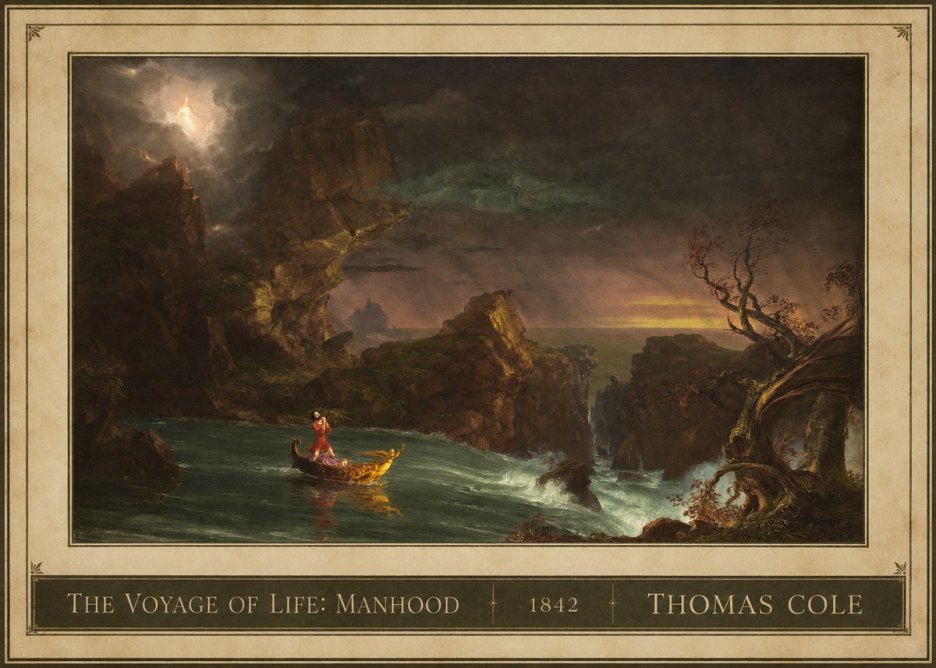 Thomas Cole The Voyage of Life: Manhood III No1 - Plakat
