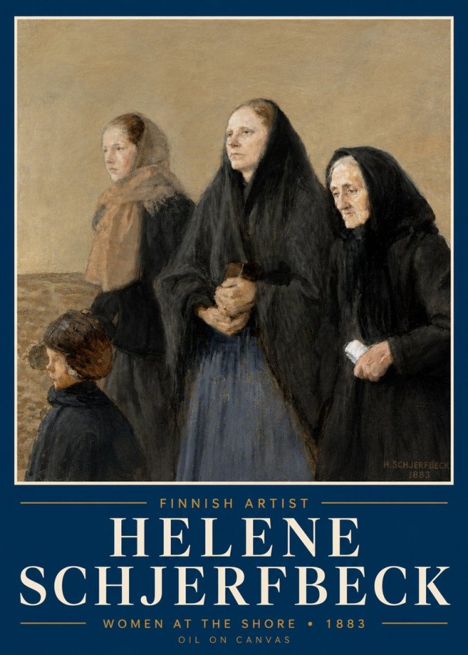 Helene Schjerfbeck Women at the Shore No4 - Plakat