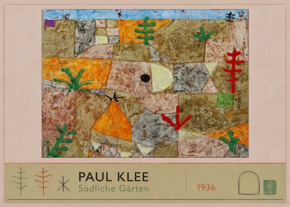 Paul Klee Südliche Gärten No2 - Plakat