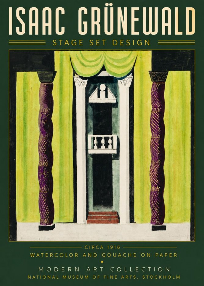 Isaac Grünewald Stage Set Design No4 - Plakat